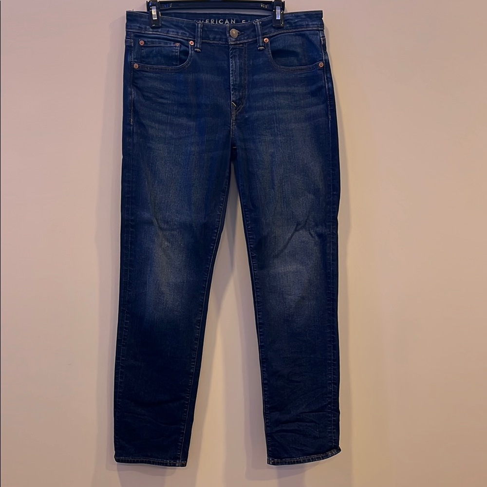 American Eagle Outfitters AirFlex+ Blue Straight Jeans